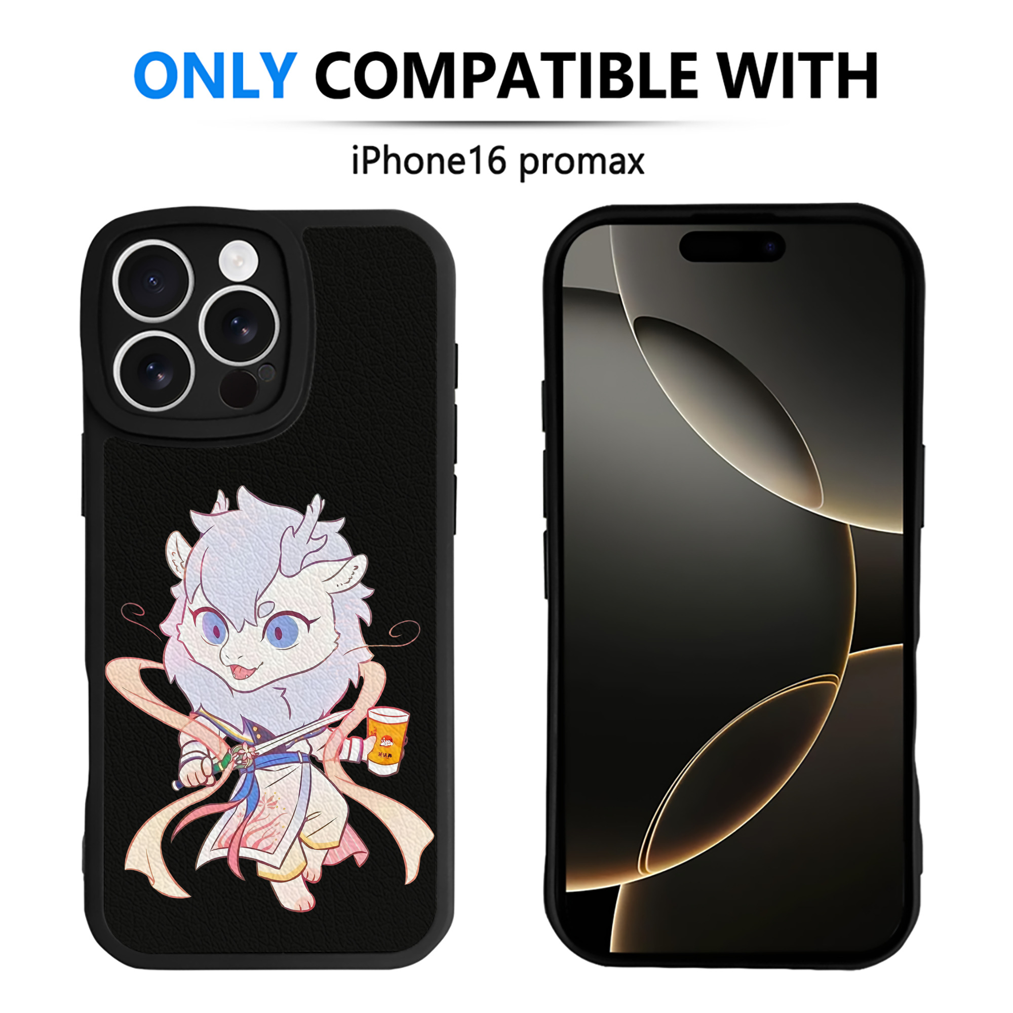 （画像用） Ne Zha 2 ナタ 魔童の大暴れ 【iPhone 16シリーズ対応】シリコンスマホケース（レザー調） 材質：シリコン